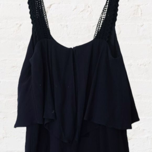 Maeve | Navy Blue Crochet Strap Dress Sz 0 - Picture 4 of 7